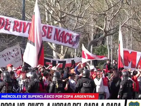 El impresionante banderazo de los hinchas de River antes del Superclásico