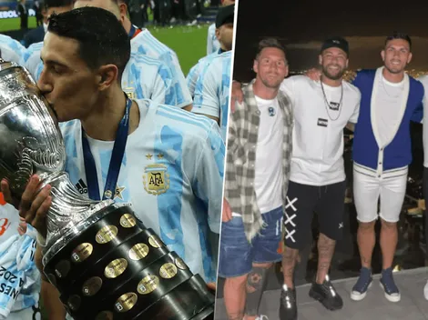 Di María subió una foto con Messi, Neymar y Paredes que es furor
