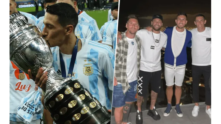 Di María subió una foto con Messi, Neymar y Paredes que es furor