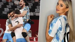 Morena Beltrán, eufórica tras el triunfo del vóley.