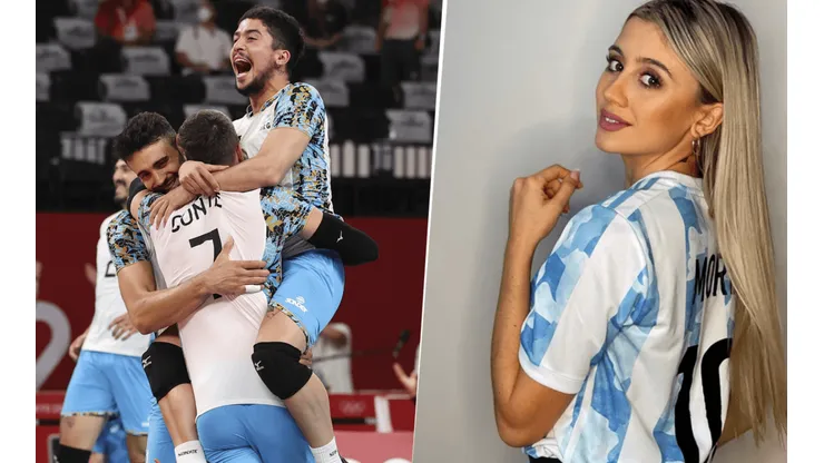 Morena Beltrán, eufórica tras el triunfo del vóley.