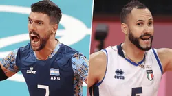Argentina vs. Italia por los cuartos de final del vóley masculino de Tokio 2020. (Fotos: Getty Images).
