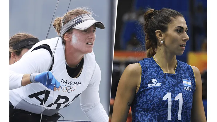 Victoria Travascio y María Sol Branz irán por una medalla para Argentina en la regata de 49er FX, mientras que Las Panteras finalizan su participación en vóley femenino. (Fotos: Getty Images).