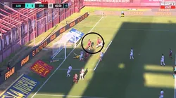 El gol errado por los jugadores de Lanús.