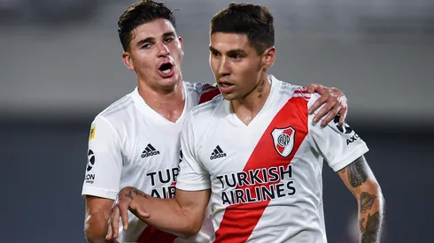 Gonzalo Montiel con la camiseta del Millonario.