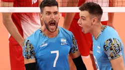 Facundo Conte y Agustín Loser, integrantes de la Selección Argentina de vóley (Foto: Getty Images).