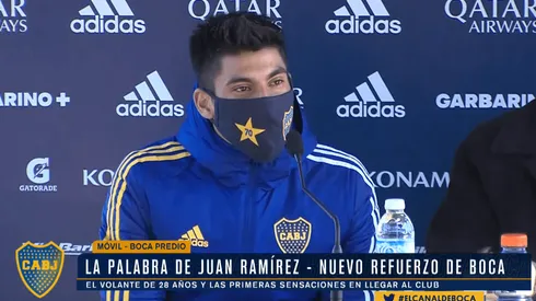 Ramírez fue presentado oficialmente en Boca.