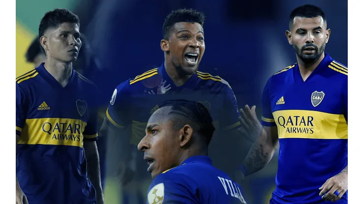 Los 4 colombianos se irían de Boca este año.