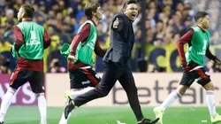 Marcelo Gallardo festejando en la Bombonera.