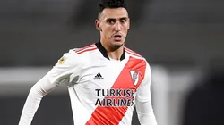 Suárez se retiró lesionado del partido ante Lanús.