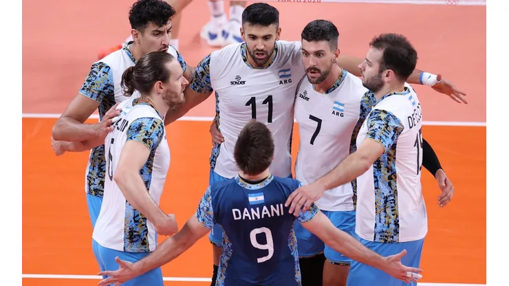 Argentina se mide con Túnez en el vóley masculino de Tokio 2020. (Foto: Getty Images).
