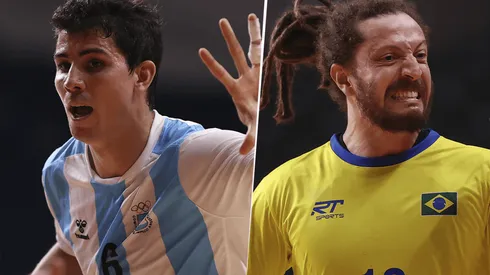 Argentina vs. Brasil por el handball masculino de Tokio 2020. (Fotos: Getty Images).