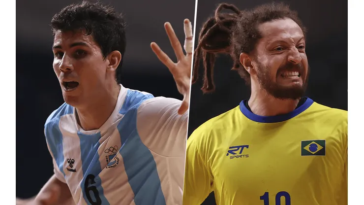Argentina vs. Brasil por el handball masculino de Tokio 2020. (Fotos: Getty Images).