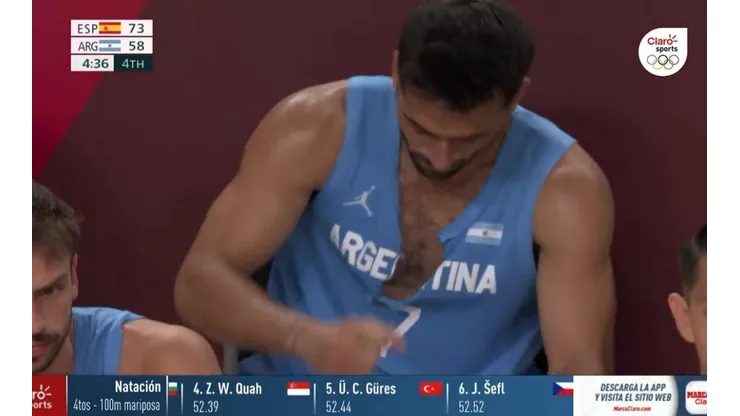 Campazzo estalló de furia y se rompió la camiseta