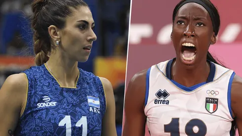 Argentina vs. Italia por el vóley femenino de Tokio 2020. (Fotos: Getty Images).