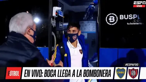 El saludo de Jorge Amor Ameal para los jugadores de Boca.