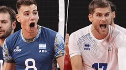Argentina vs. Francia por el vóley masculino de Tokio 2020. (Fotos: Getty Images).