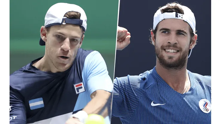 Diego Schwartzman vs. Karen Khachanov. (Fotos: Getty Images).