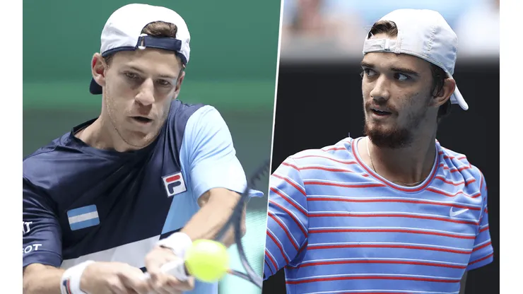 Diego Schwartzman vs. Tomas Machac. (Fotos: Getty Images).