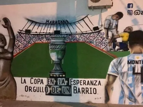 Una obra de arte: el mural que le dedicaron a Montiel en su barrio