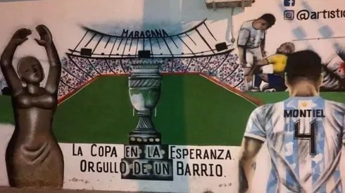 Una obra de arte: el mural que le dedicaron a Montiel en su barrio