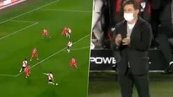 Video: la reacción de Gallardo al ver el golazo de Matías Suárez