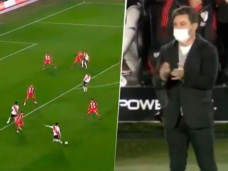 Video: la reacción de Gallardo al ver el golazo de Matías Suárez