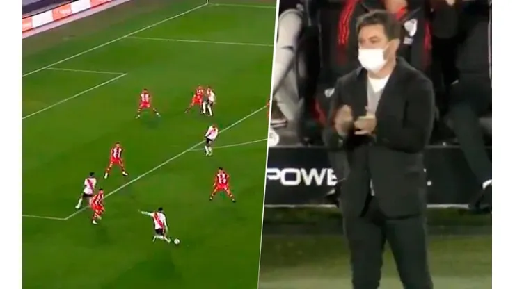 Video: la reacción de Gallardo al ver el golazo de Matías Suárez