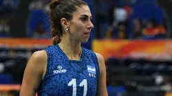 Julieta Lazcano, una de las integrantes de Las Panteras, equipo selectivo femenino argentino de voley (Foto: Getty Images).