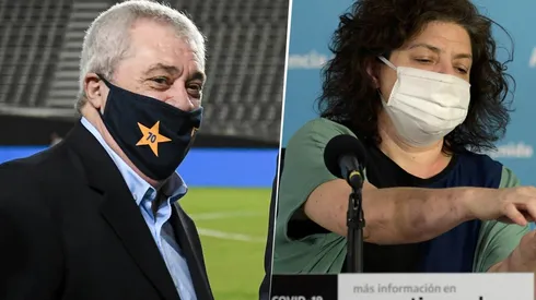 Jorge Ameal, Presidente de Boca, y Carla Vizzotti, Ministra de Salud (Fotos: Getty Images)