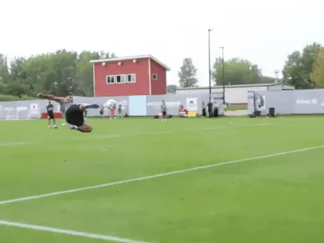 Está loco: Wanchope metió un golazo de tijera en la práctica de Minnesota