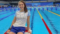 Delfina Pignatiello, desde la pileta olímpica de Tokio 2020.