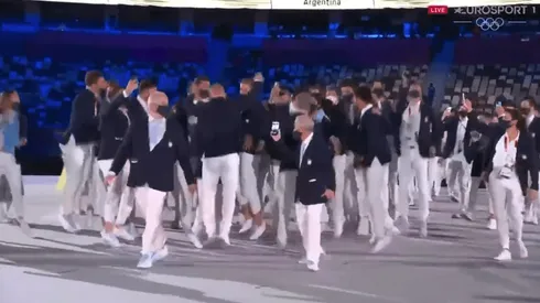 Así desfiló Argentina en los Juegos Olímpicos.