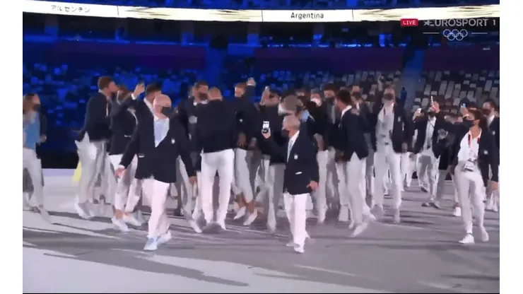 Así desfiló Argentina en los Juegos Olímpicos.