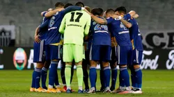 Los jugadores de Boca antes del partido.