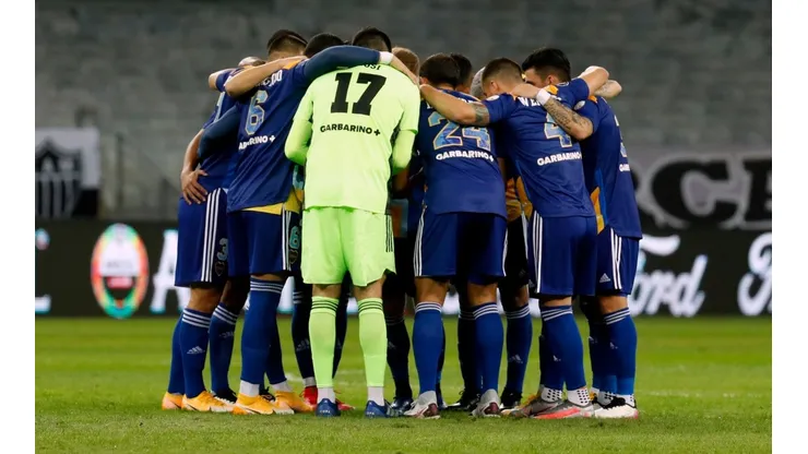 Los jugadores de Boca antes del partido.