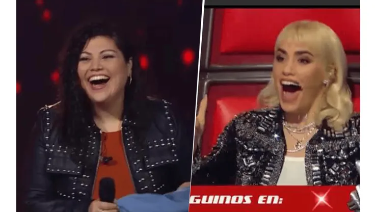 Lali no pudo más de alegría y soltó un divertido comentario. (Fuente: Youtube La Voz Argentina).