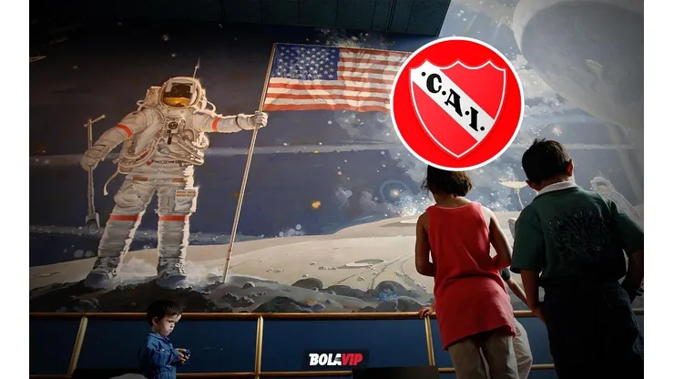 Independiente y la llegada de su banderín a la Luna (Fotos: Getty Images)