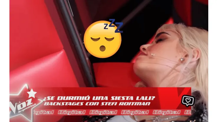 ¿Lali Espósito se durmió una siesta en medio del programa? (Fuente: YouTube La Voz Argentina)