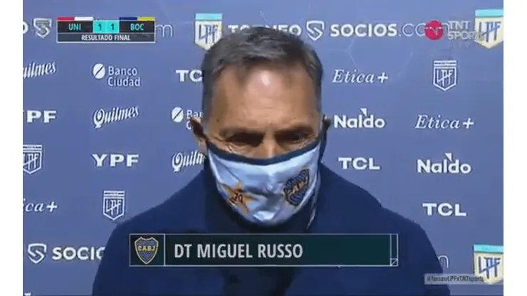 Miguel Ángel Russo después del partido.