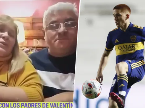 La reacción de los padres de Valentín Barco después de verlo debutar en Boca