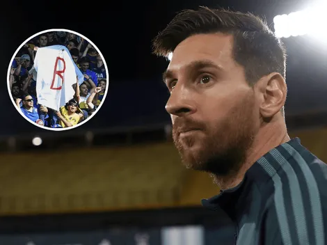 Foto: Messi se puso una remera que usan los de Boca para burlarse de River