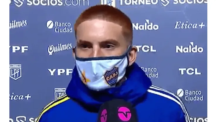 Barco, tras su debut en la Primera Divisón de Boca.