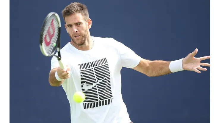 Del Potro volvió a entrenar en una cancha (foto: Getty):