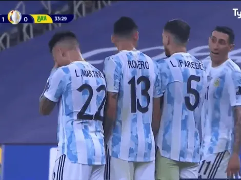 Apareció días después: la frase de Di María antes de un tiro libre de Neymar