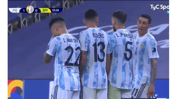 Apareció días después: la frase de Di María antes de un tiro libre de Neymar