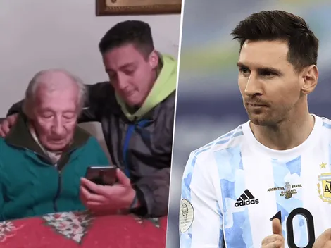 Messi y otro golazo: el saludo a su fanático de 100 años