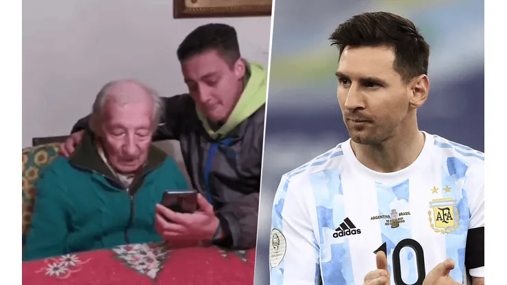 Messi y otro golazo: el saludo a su fanático de 100 años (foto: Getty images).