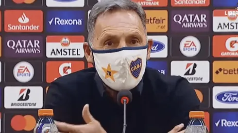 Miguel Ángel Russo, muy enojado con el arbitraje de Boca vs. Mineiro.