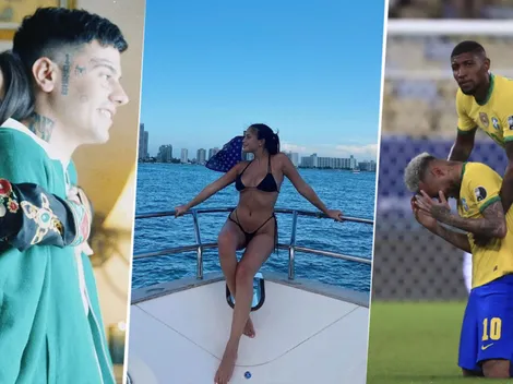 Video: Duki casi le come la boca a la novia de Neymar y después le mando un beso por stream